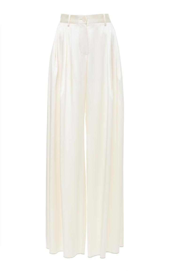 Nili Lotan Seville Silk Wide Leg Trousers