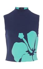 Staud Sleeveless Nat Hibiscus Top