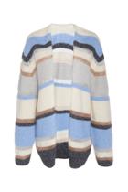 Veronica Beard Elizabeth Cotton And Merino Blend Striped Cardigan