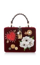 Dolce & Gabbana Embellished Velvet Top Handle Bag