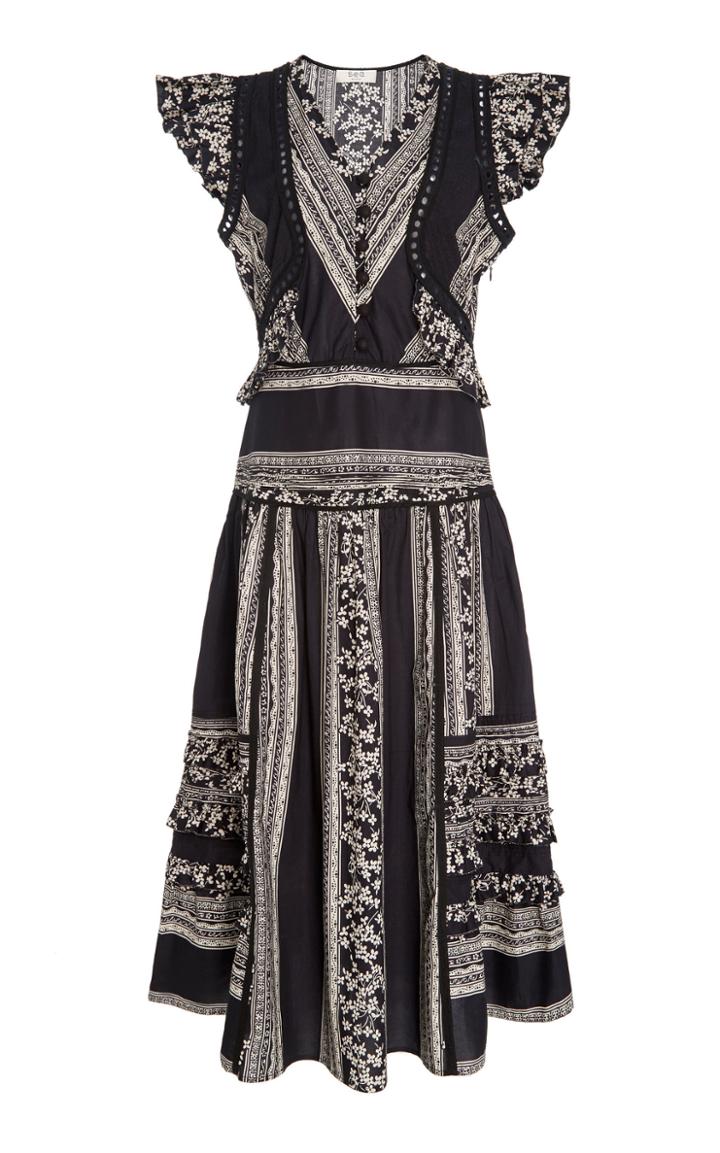 Sea Keely Flutter Sleeve Midi Dress