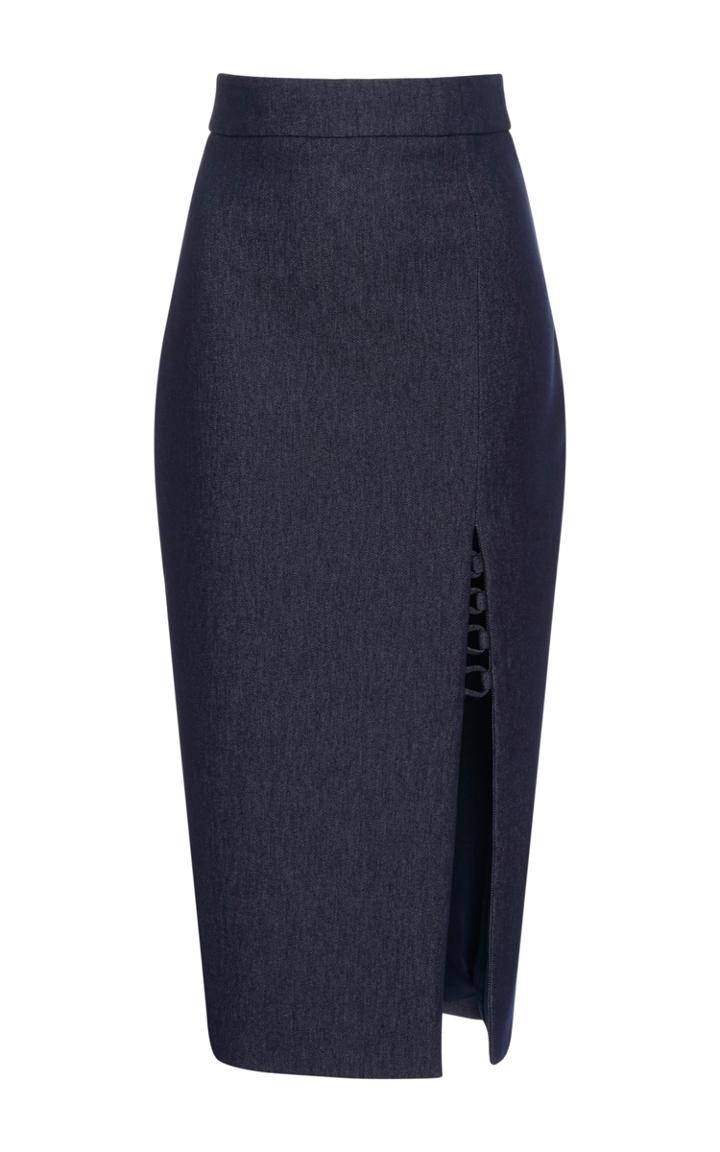 Cushnie Et Ochs Stretch Denim Pencil Skirt