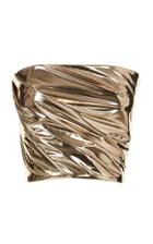 Maticevski Quicksilver Lame Bandeau Top