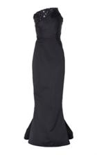 Zac Posen Midnight Flower Medley Strapless Gown
