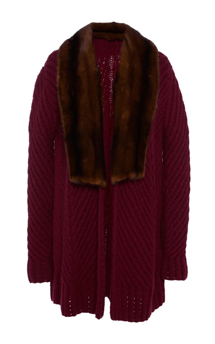 J. Mendel Fur Collar Cardigan