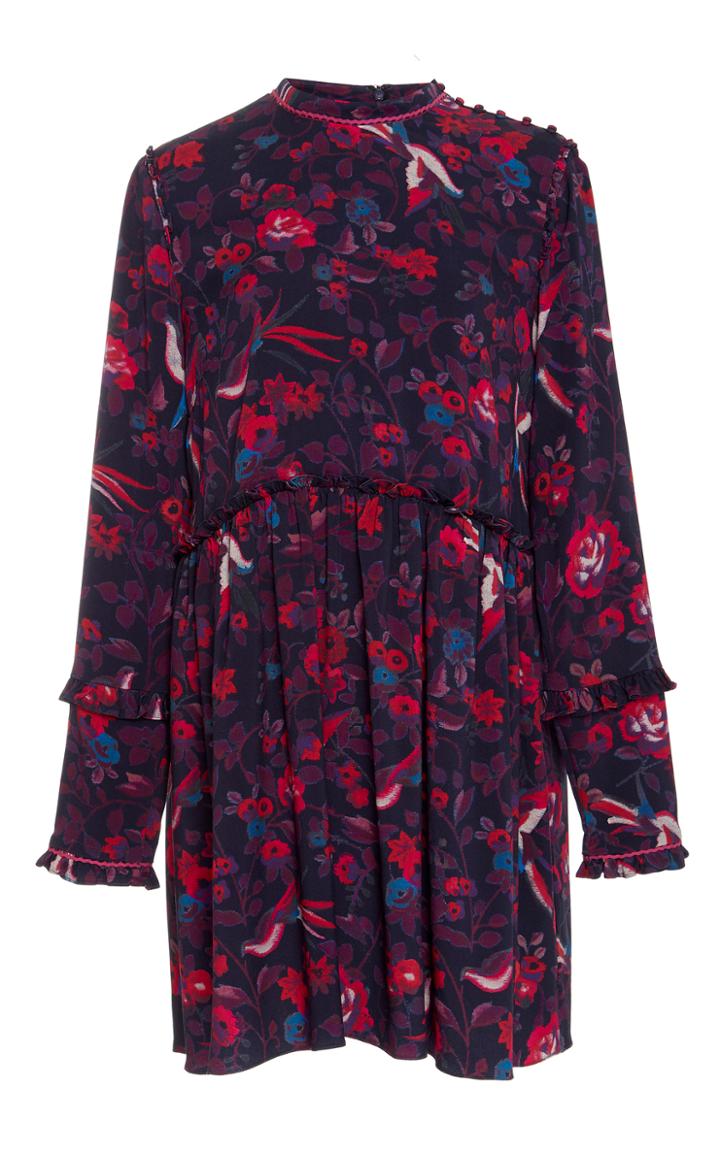 Tanya Taylor Dyllan Floral Print Dress