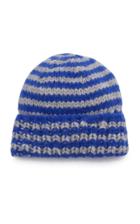 Lola Hats Striped Blue Wool-blend Beanie