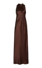 Moda Operandi Vince Tie-accented Satin Maxi Dress