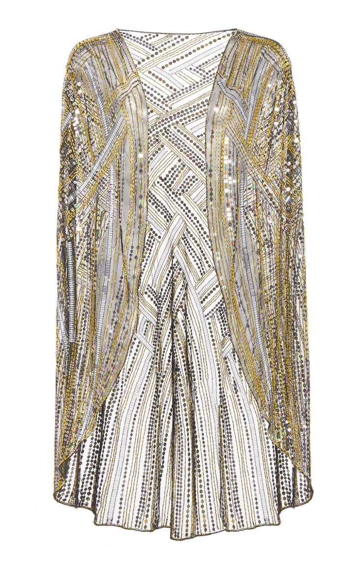 Moda Operandi Jenny Packham Ivonne Beaded Chiffon Cape