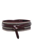 Isabel Marant Burgundy Stripe Holt Belt