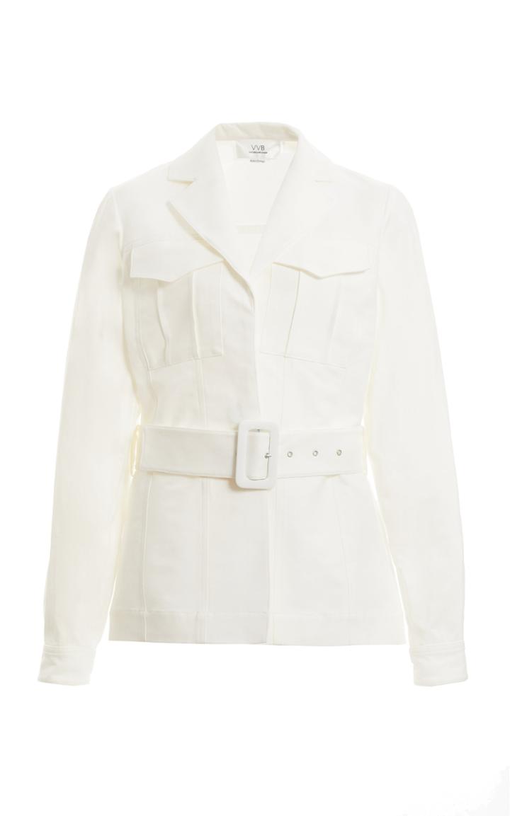 Victoria Victoria Beckham Safari Belted Cotton-blend Jacket