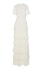 Giambattista Valli Silk Tiered Ruffle Gown