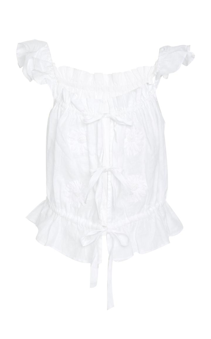 Innika Choo Bow Singlet Ruffle Tank Top