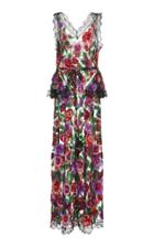 Rodarte Floral Embroidered Full Length Dress