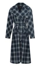 Moda Operandi Martin Grant Plaid Woven Trench Coat
