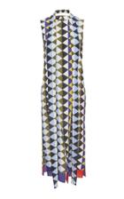 Akris Diamond Stripes Print Midi Dress