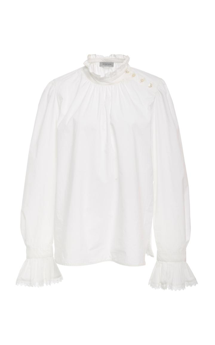 Lee Mathews Marnee Poplin Lace Top