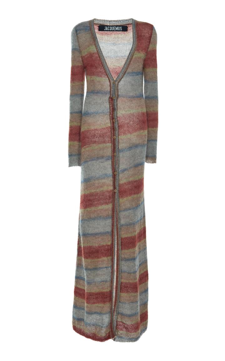 Jacquemus La Robe Striped Knit Maxi Dress