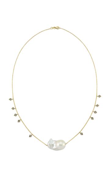 Charms Company La Vie 14k Yellow-gold Pearl And Diamond Necklace