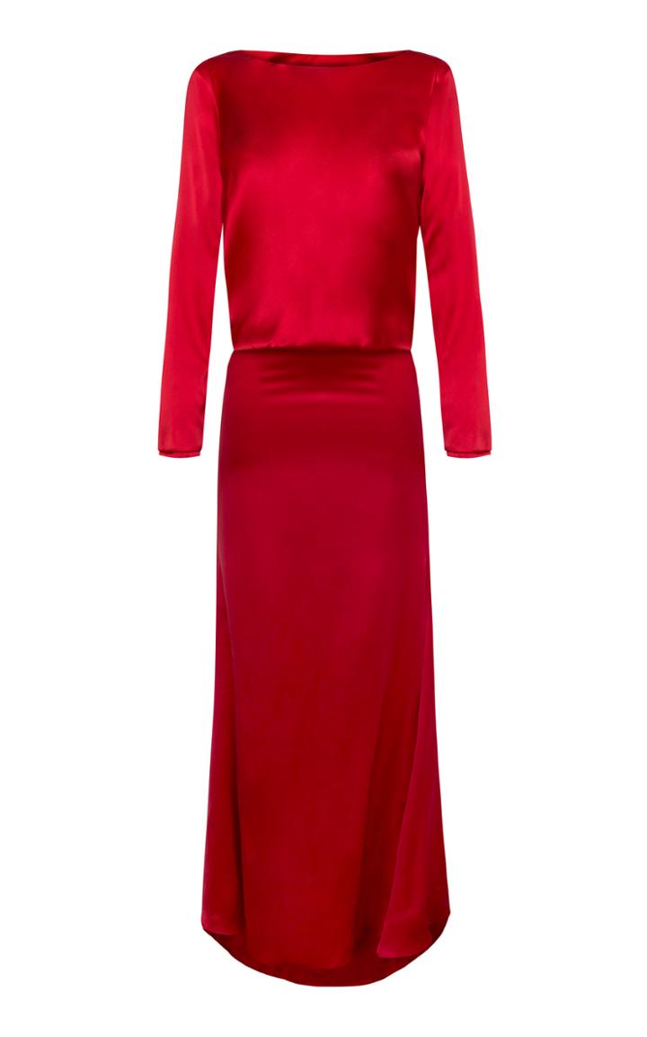 Adriana Iglesias Mermaid Silk Satin Gown