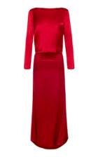 Adriana Iglesias Mermaid Silk Satin Gown