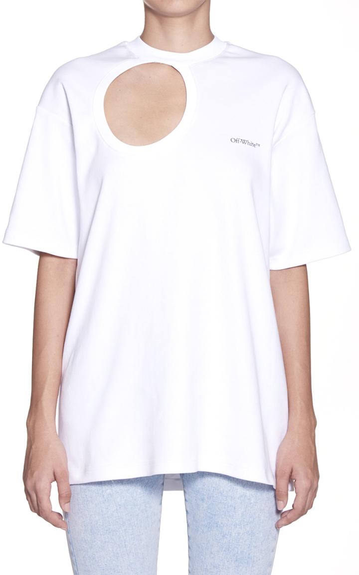 Moda Operandi Off-white C/o Virgil Abloh Meteor Tomboy Open-hole Jersey Tee-shirt Si