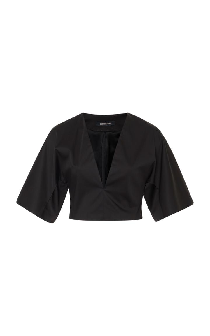 Cushnie Et Ochs Hutton Cotton Crop Top
