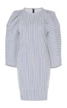Martin Grant Striped Puff Sleeve Dress