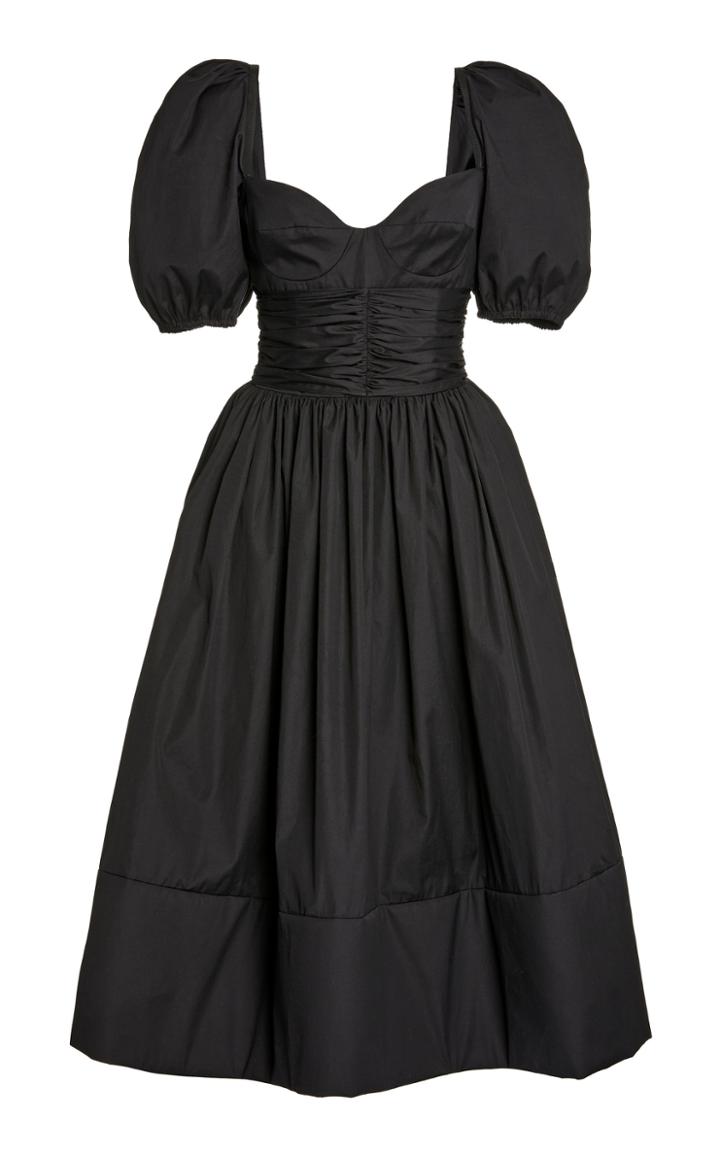 Moda Operandi Brock Collection Rosette Cotton A-line Dress