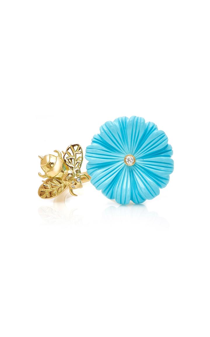 Brent Neale Wildflower & Bee Double Sided Ring