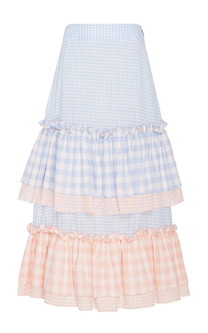 Prabal Gurung Tiered Ruffle Maxi Skirt