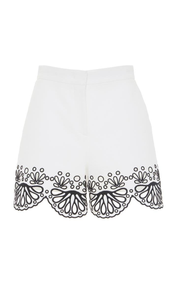 Emilio Pucci Eyelet High Waisted Shorts