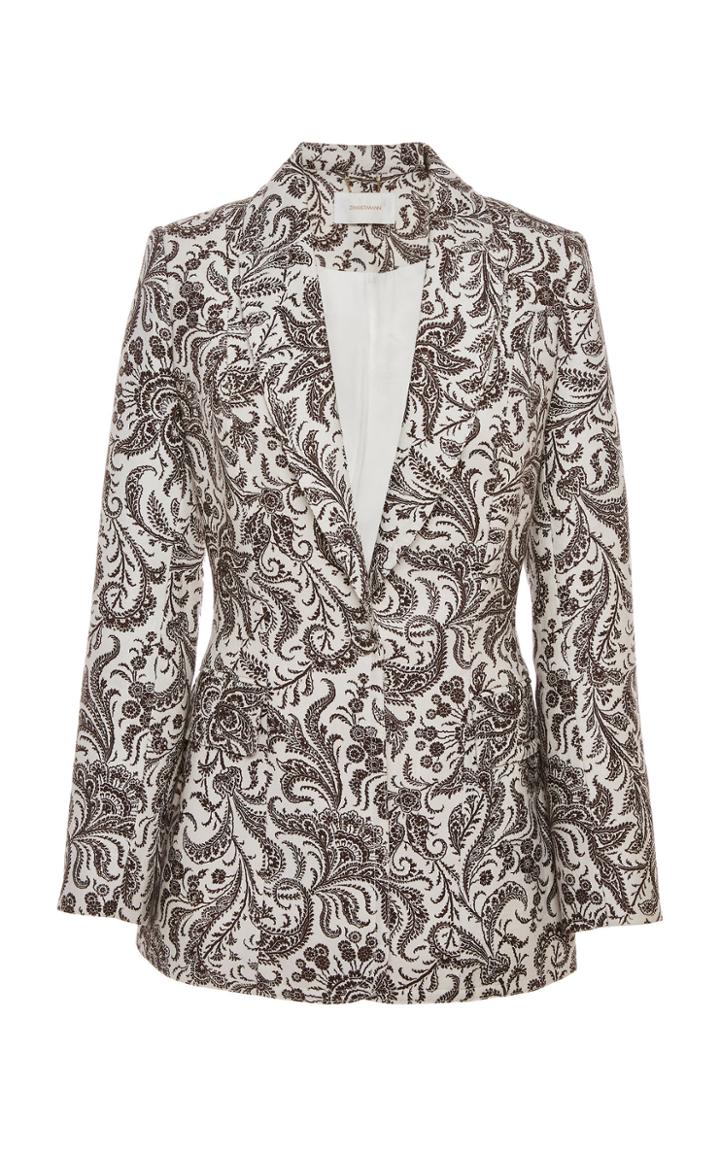 Zimmermann Zippy Rocker Linen Blazer