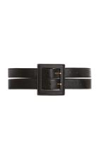 Oscar De La Renta Wide Leather Waist Belt