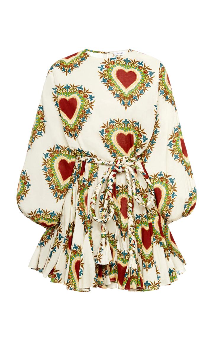 Rhode Ella Tie-waist Cotton Mini Dress