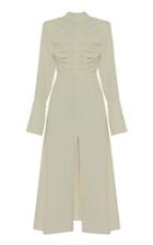Aleksandre Akhalkatsishvili Scarf Detail Ruched Wool Dress