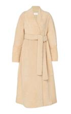 The Row Tanilo Belted Shearling Maxi Coat