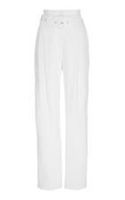 Sally Lapointe Belted Stretch-crepe Pants