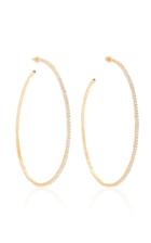 Fallon Armure Gold-plated Crystal Hoop Earrings