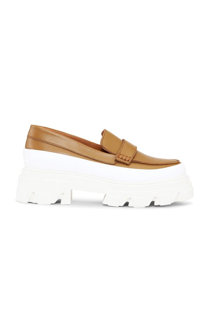 Moda Operandi Ganni Leather Chunky Loafers