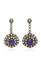 Amrapali 14k Gold Diamond And Tanzanite Earrings