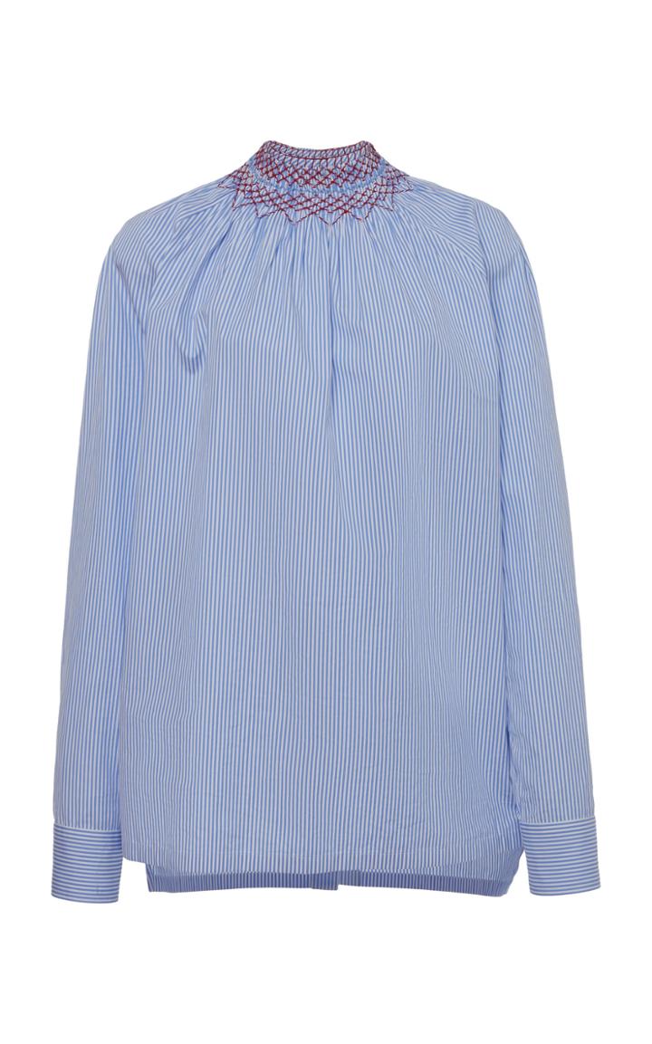 Prada Smocked Cotton Top