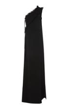 Lanvin One Shoulder Ruffle Gown