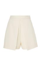 Rosetta Getty Layered Wool-blend Shorts Size: 0