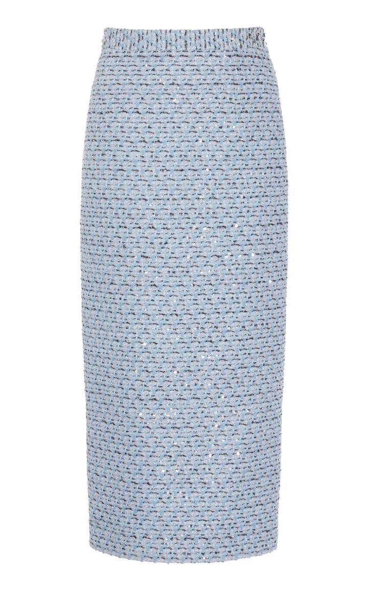 Alessandra Rich Sequined Tweed Midi Skirt