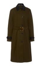 Moda Operandi Helmut Lang Contrast-collar Cotton Raincoat Size: Xs