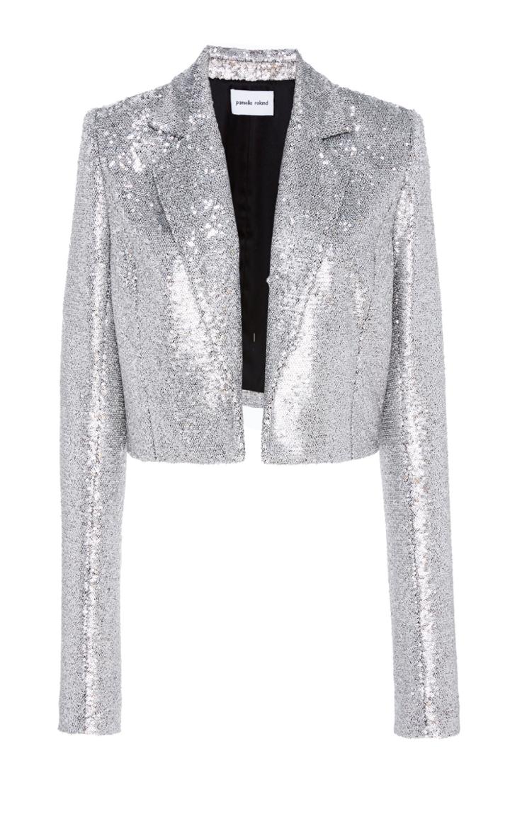 Pamella Roland Cropped Sequin Jacket