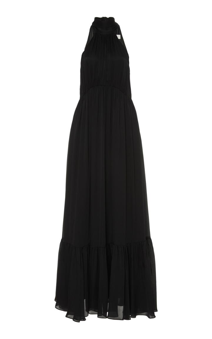 Zimmermann Ruffled Haltertop Silk Maxi Dress