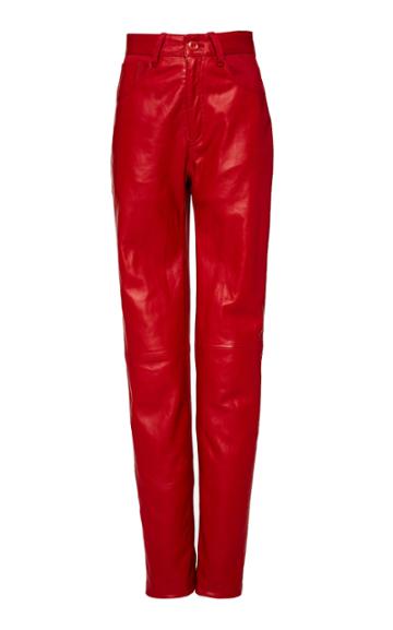 Brandon Maxwell High-rise Leather Skinny Jeans