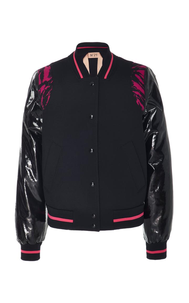 N 21 N&deg;21 Adriana Vinyl Sleeves Sport Jacket
